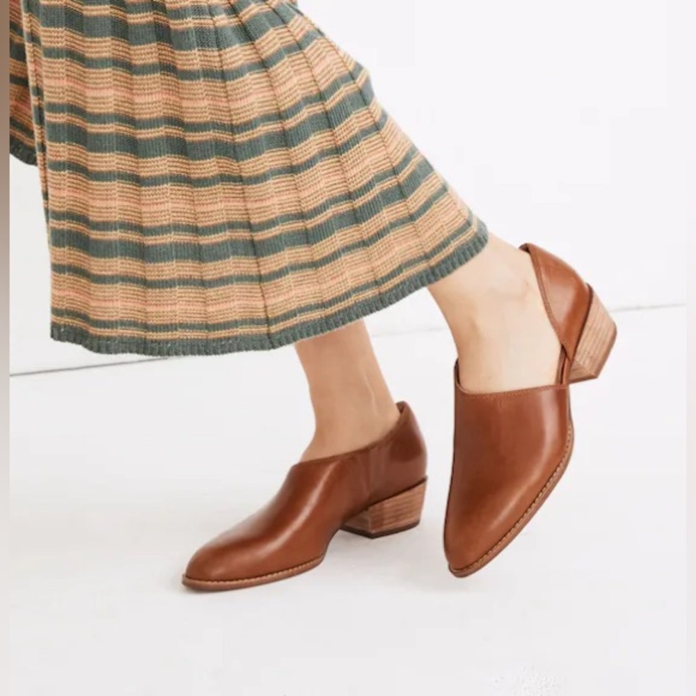 Madewell “The Lucie” Leather Booties – Brown – 8